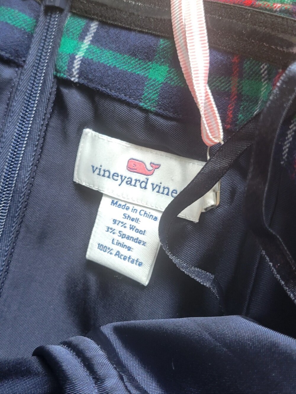 NWT Vineyard Vines Plaid Mini Dress - Picture 3 of 6